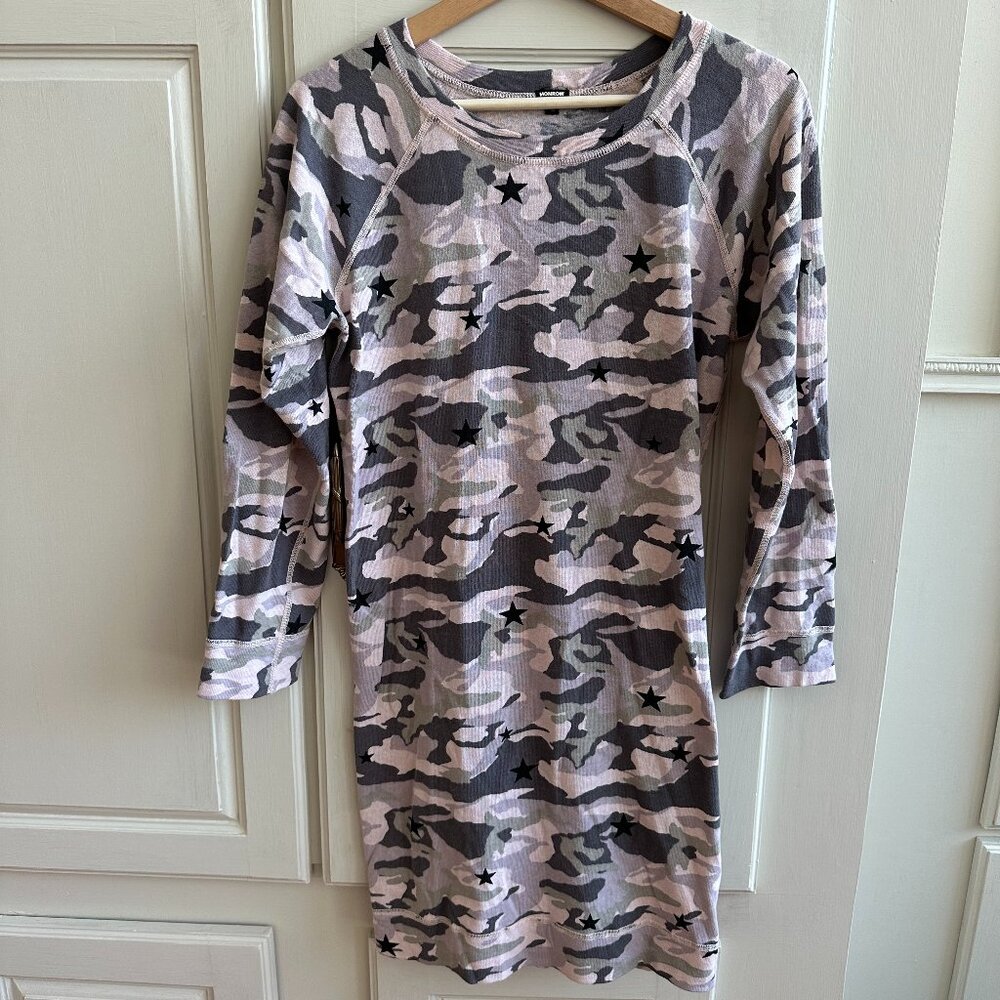 Monroe Pink/Gray/Black Camo Dress with Stars Size S